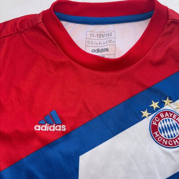 Kids Adidas 2022-23 Bayern Munich adidas Pre-Match Shirt Kit EPL Futbol Soccer - Picture 2 of 8